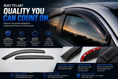Black Horse Off Road - Black Horse Off Road [BHOR] |Tape On Rain Guard/Wind Deflectors|2012-2019 Nissan Versa |Smoke,4Pcs|#141501 - Image 8