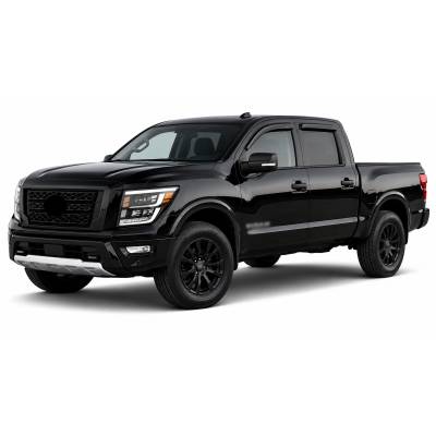 Black Horse Off Road - Black Horse Off Road [BHOR] |Tape On Rain Guard/Wind Deflectors|2016-2023 Nissan Titan XD Crew Cab/2017-2023 Nissan Titan Crew Cab|Smoke,4Pcs|#141537 - Image 3