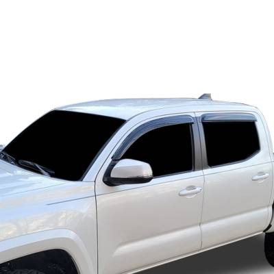 Black Horse Off Road - Black Horse Off Road [BHOR] |Tape On Rain Guard/Wind Deflectors|2016-2023 Toyota Tacoma Crew Cab|Smoke,4Pcs|#141648 - Image 11