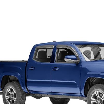 Black Horse Off Road - Black Horse Off Road [BHOR] |Tape On Rain Guard/Wind Deflectors|2016-2023 Toyota Tacoma Crew Cab|Smoke,4Pcs|#141648 - Image 12
