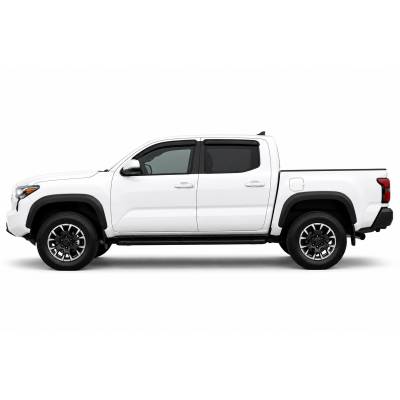 Black Horse Off Road - Black Horse Off Road [BHOR] |Tape On Rain Guard/Wind Deflectors|2016-2023 Toyota Tacoma Crew Cab|Smoke,4Pcs|#141648 - Image 14