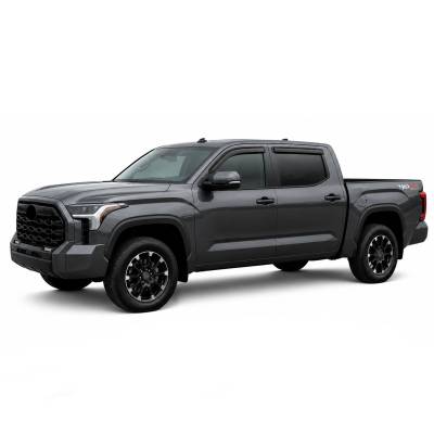 Black Horse Off Road - Black Horse Off Road [BHOR] |Tape On Rain Guard/Wind Deflectors|2007-2021 Toyota Tundra CrewMax|Smoke,4Pcs|#141657 - Image 9