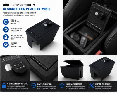 Black Horse Off Road - Center Console Safe-Black-2021-2024 Ford Bronco Sport|Black Horse Off Road - Image 2