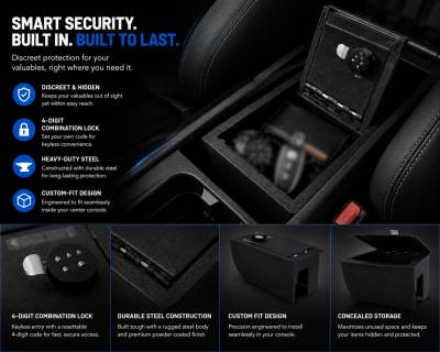 Black Horse Off Road - Center Console Safe-Black-2021-2024 Ford Bronco Sport|Black Horse Off Road - Image 6