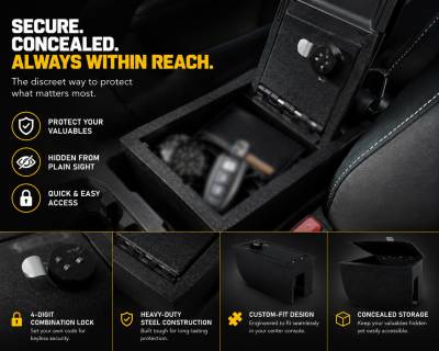 Black Horse Off Road - Center Console Safe-Black-2021-2024 Ford Bronco Sport|Black Horse Off Road - Image 7