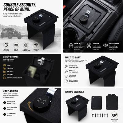 Black Horse Off Road - Center Console Safe-Black-2021-2024 Ford Bronco|Black Horse Off Road - Image 2
