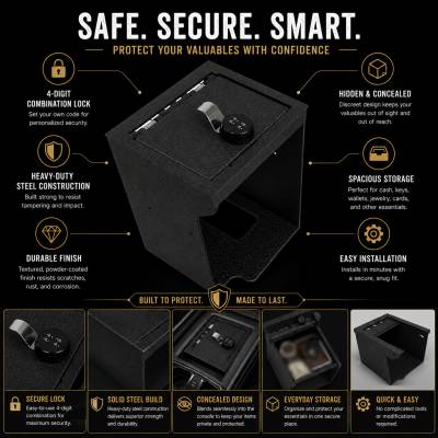 Black Horse Off Road - Center Console Safe-Black-2020-2024 Ford Explorer|Black Horse Off Road - Image 2
