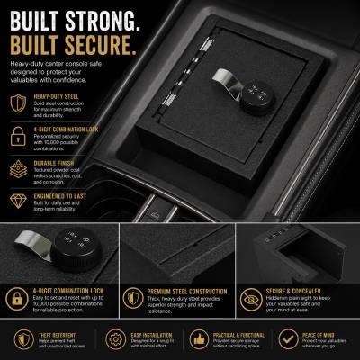 Black Horse Off Road - Center Console Safe-Black-2020-2024 Ford Explorer|Black Horse Off Road - Image 5