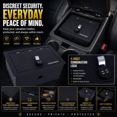 Black Horse Off Road - Center Console Safe-Black-Suburban/Tahoe/Yukon/Yukon XL|Black Horse Off Road - Image 3