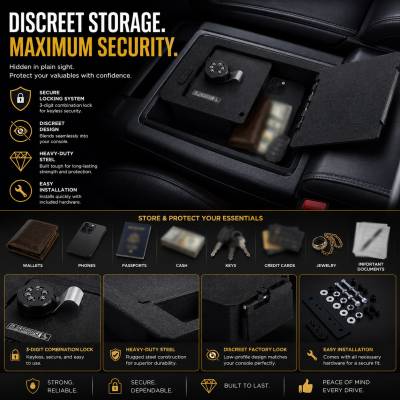 Black Horse Off Road - Center Console Safe-Black-2017-2022 Honda CR-V|Black Horse Off Road - Image 2