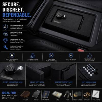 Black Horse Off Road - Center Console Safe-Black-2017-2022 Honda CR-V|Black Horse Off Road - Image 3