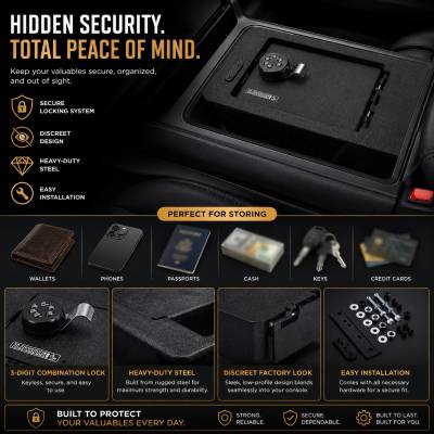 Black Horse Off Road - Center Console Safe-Black-2017-2022 Honda CR-V|Black Horse Off Road - Image 4