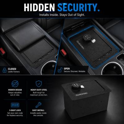 Black Horse Off Road - Center Console Safe-Black-2023-2024 Honda CR-V|Black Horse Off Road - Image 3