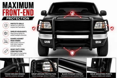 Black Horse Off Road - Grille Guard-Black-Expedition/F-150|Black Horse Off Road - Image 3