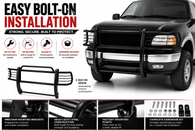 Black Horse Off Road - Grille Guard-Black-Expedition/F-150|Black Horse Off Road - Image 4