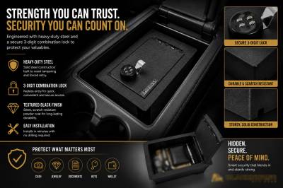 Black Horse Off Road - Center Console Safe-Black-Sequoia/Tundra|Black Horse Off Road - Image 5
