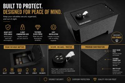 Black Horse Off Road - Center Console Safe-Black-Sequoia/Tundra|Black Horse Off Road - Image 6