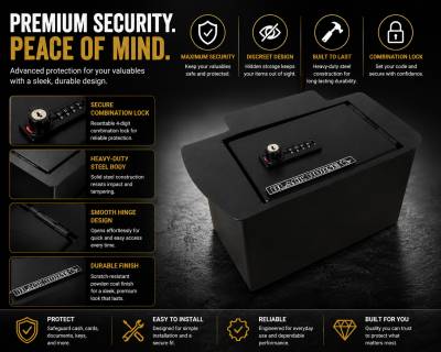 Black Horse Off Road - Center Console Safe-Black-2005-2015 Toyota Tacoma|Black Horse Off Road - Image 3