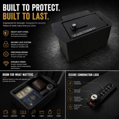 Black Horse Off Road - Center Console Safe-Black-2005-2015 Toyota Tacoma|Black Horse Off Road - Image 5