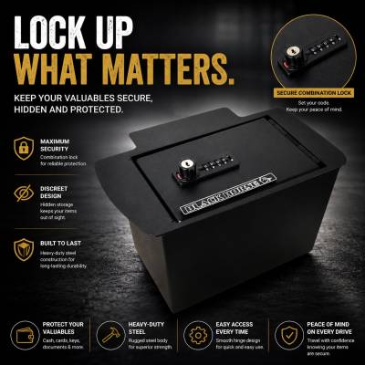 Black Horse Off Road - Center Console Safe-Black-2005-2015 Toyota Tacoma|Black Horse Off Road - Image 7
