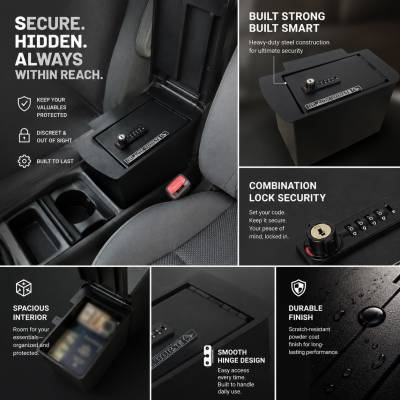 Black Horse Off Road - Center Console Safe-Black-2005-2015 Toyota Tacoma|Black Horse Off Road - Image 8