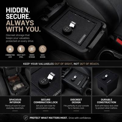 Black Horse Off Road - Center Console Safe-Black-2016-2023 Toyota Tacoma|Black Horse Off Road - Image 3