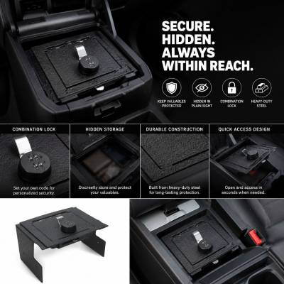 Black Horse Off Road - Center Console Safe-Black-2024-2026 Toyota Tacoma|Black Horse Off Road - Image 4