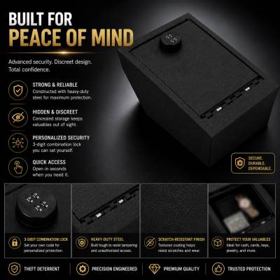 Center Console Safe-Black-2021-2023 Tesla X|Black Horse Off Road