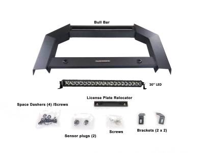 Black Horse Off Road - Armour Bull Bar-Matte Black-2011-2019 Chevrolet Silverado 2500 HD/3500 HD|Black Horse Off Road - Image 5