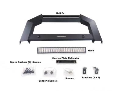Black Horse Off Road - Armour Bull Bar-Matte Black-2011-2019 Chevrolet Silverado 2500 HD/3500 HD|Black Horse Off Road - Image 5