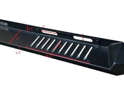 Black Horse Off Road - Armour Heavy Duty Steel Running Boards Black For 2007-2021 Toyota Tundra | Black Horse Off Road - Image 7