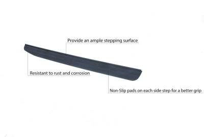 Black Horse Off Road - OEM Replica Running Boards Silver For 2014-2026 Land Rover Range Rover|2014-2026 Land Rover Range Rover Sport | Black Horse Off Road - Image 8