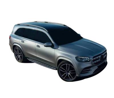 Black Horse Off Road - OEM Replica Running Boards Silver For 2020-2026 Mercedes-Benz GLS450|2020-2026 Mercedes-Benz GLS580|2020-2026 Mercedes-Benz GLS63 AMG | Black Horse Off Road - Image 3