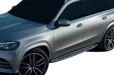 Black Horse Off Road - OEM Replica Running Boards Silver For 2020-2026 Mercedes-Benz GLS450|2020-2026 Mercedes-Benz GLS580|2020-2026 Mercedes-Benz GLS63 AMG | Black Horse Off Road - Image 6