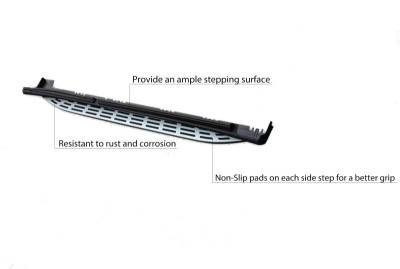 Black Horse Off Road - OEM Replica Running Boards Silver For 2020-2026 Mercedes-Benz GLS450|2020-2026 Mercedes-Benz GLS580|2020-2026 Mercedes-Benz GLS63 AMG | Black Horse Off Road - Image 11