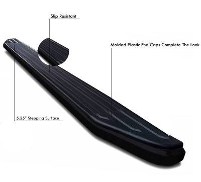 Black Horse Off Road - Peerless Running Boards Black For 2017-2026 Ford F-550 Super Duty|2017-2026 Ford F-450 Super Duty|2017-2026 Ford F-350 Super Duty|2017-2026 Ford F-250 Super Duty|2015-2026 Ford F-150 | Black Horse Off Road - Image 3