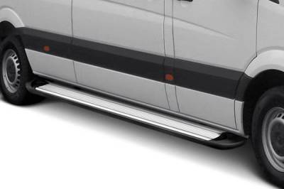 Black Horse Off Road - TRANSPORTER Running Boards-Silver-2020-2026 Chevrolet Silverado 2500|3500 HD Double Cab/2019-2026 Chevrolet Silverado 1500 Double Cab/2020-2026 GMC Sierra 2500|3500 HD Double Cab/2019-2026 GMC Sierra 1500 Double Cab|Black Horse Off Road - Image 4