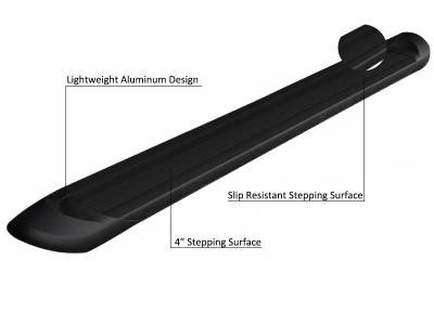 Black Horse Off Road - Transporter Running Boards Black For 2009-2026 Ford F-150 | Black Horse Off Road - Image 4