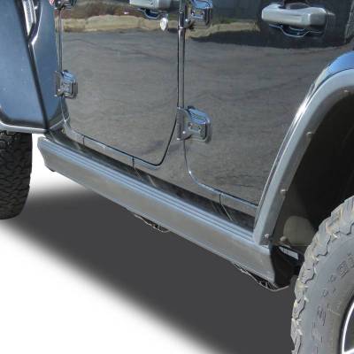 Black Horse Off Road - Elite Retractable Power Board Black For 2012-2026 Jeep Wrangler | Black Horse Off Road - Image 3