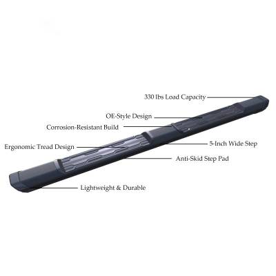 Black Horse Off Road - Peak Running Boards Matte Black For 2019-2026 Ram 1500 | Black Horse Off Road - Image 2