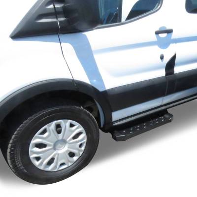 Black Horse Off Road - Spartan Running Boards Black For 2022-2026 Ford E-Transit | Black Horse Off Road - Image 1