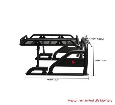 Black Horse Off Road - WARRIOR Roll Bar-Black-Silverado/Sierra 14+,Ford F-150 15+,Dodge Ram 15+|Black Horse Off Road - Image 35