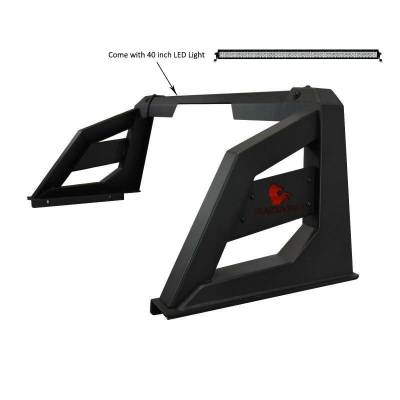 Black Horse Off Road - ARMOUR Roll Bar Kit-With 40in LED Light Bar-Matte Black-Silverado and Sierra F-150/Tundra/Ram 1500|Black Horse Off Road - Image 5