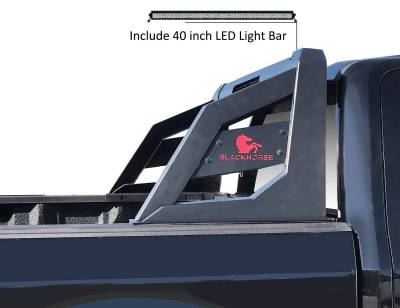 Black Horse Off Road - ARMOUR Roll Bar Kit-With 40in LED Light Bar-Matte Black-2005-2021 Nissan Frontier|Black Horse Off Road - Image 17