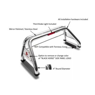 Black Horse Off Road - CLASSIC Roll Bar-Stainless Steel-2019-2026 Ram 1500 ( Excludes Classic model )|Black Horse Off Road - Image 18