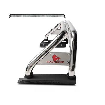 Black Horse Off Road - CLASSIC Roll Bar Kit-With 40in LED Light Bar-Stainless Steel-2005-2021 Nissan Frontier|Black Horse Off Road - Image 19