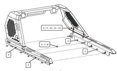 Black Horse Off Road - VIGOR Roll Bar-Black-2005-2021 Nissan Frontier|Black Horse Off Road - Image 11