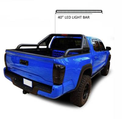 Black Horse Off Road - GLADIATOR Roll Bar Kit-With 40" LED light Bar-Black-2015-2026 GMC Canyon|2015-2026 Chevrolet Colorado|2015-2026 Toyota Tacoma|Black Horse Off Road - Image 13