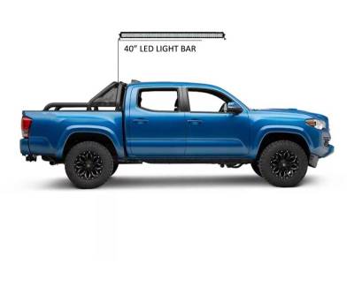 Black Horse Off Road - GLADIATOR Roll Bar Kit-With 40" LED light Bar-Black-2015-2026 GMC Canyon|2015-2026 Chevrolet Colorado|2015-2026 Toyota Tacoma|Black Horse Off Road - Image 26