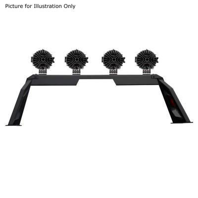 Black Horse Off Road - ARMOUR Roll Bar Kit-With 2 Set of 7.0".Red Trim Rings LED Flood Lights-Matte Black-Ram,Silverado and Sierra F-150/Titan|Black Horse Off Road - Image 19